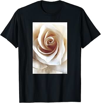 Amazon.com: White Rose T-Shirt : Clothing, Shoes & Jewelry